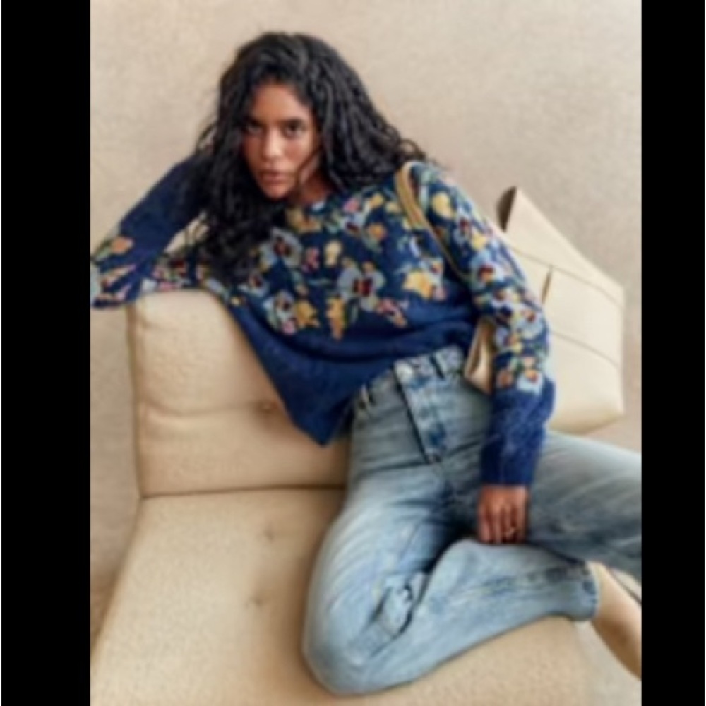 Sezane Lyanna Jumper - Sézane X Aimie Poetry Blue - Size XS